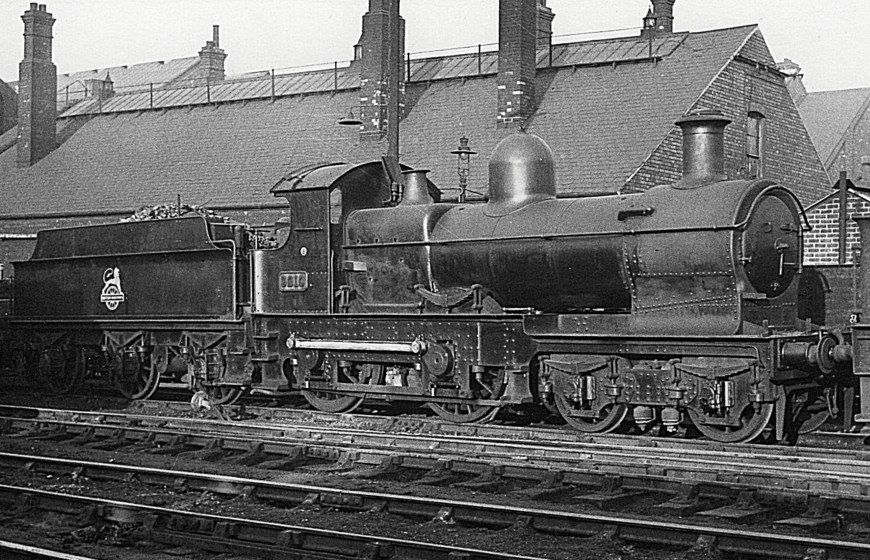 Dukedog 9010 at Swindon, 1953