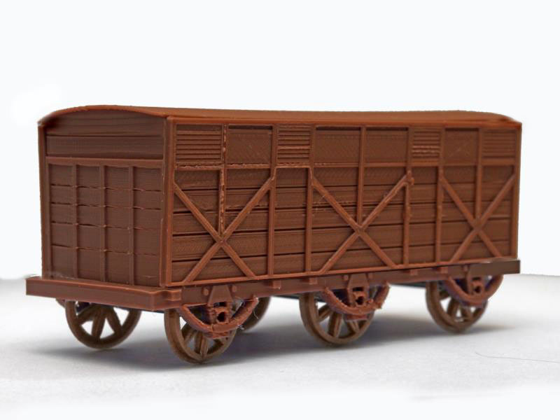 3D-printed model of an early GWR Broad Gauge 3rd class carriage