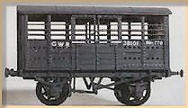 model of GWR iron cattle wagon