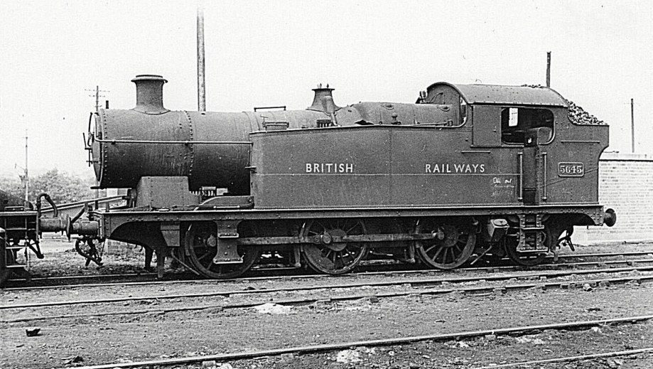 0-6-2T 5645 with Gill Sans 'British Railways' insignia