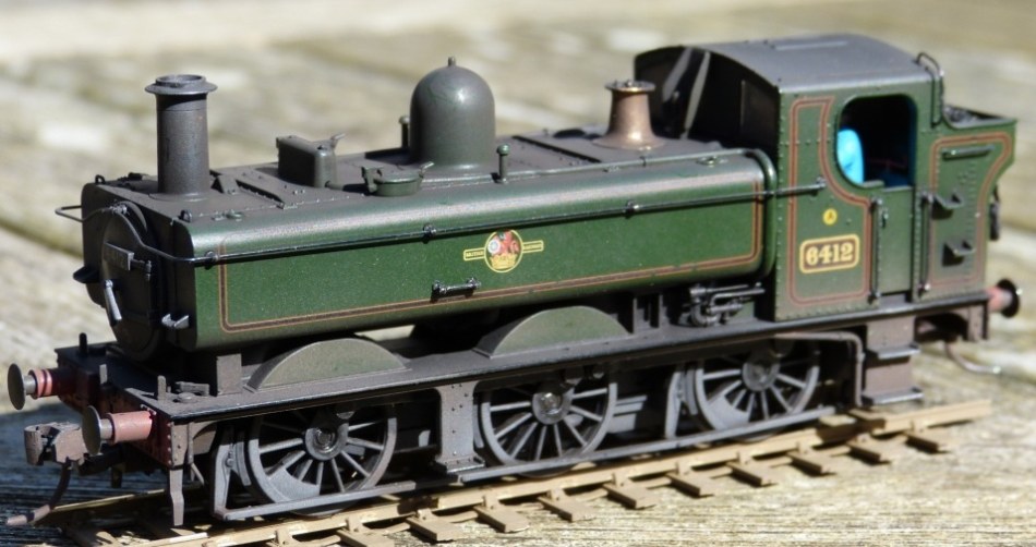 Bachmann 64xx in late-totem lined green livery, by Chris Hopper