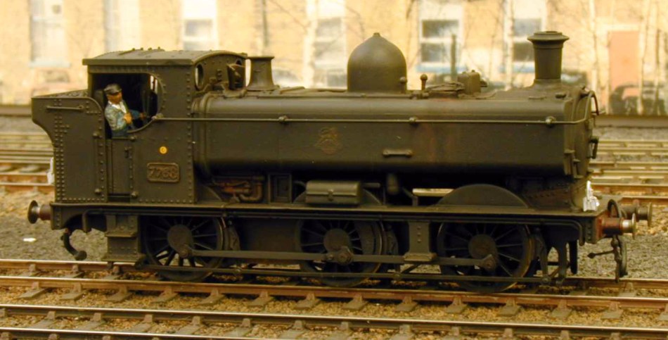 Pannier 7768 in early BR livery, by John Brighton