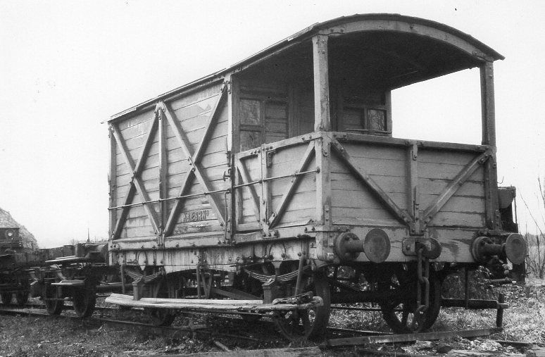 GWR outside-framed wooden underframe brake van of the 1874-81 design