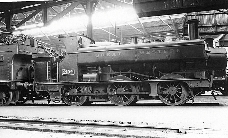 GWR 2104 0-6-0PT at Tyseley, 1930