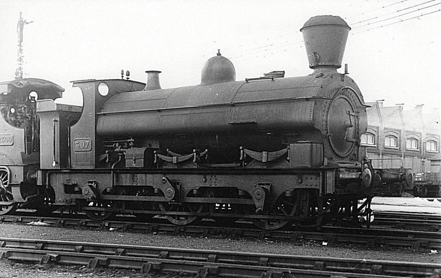 GWR saddle tank 307 at Swindon, 11 September 1927