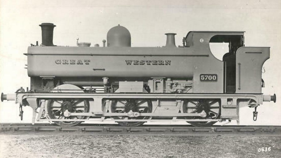 GWR 5700 in works grey livery, 1929