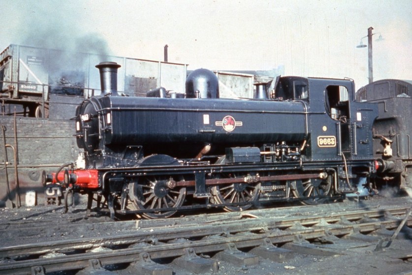 Pannier 9663 at Shrewsbury, April 1962