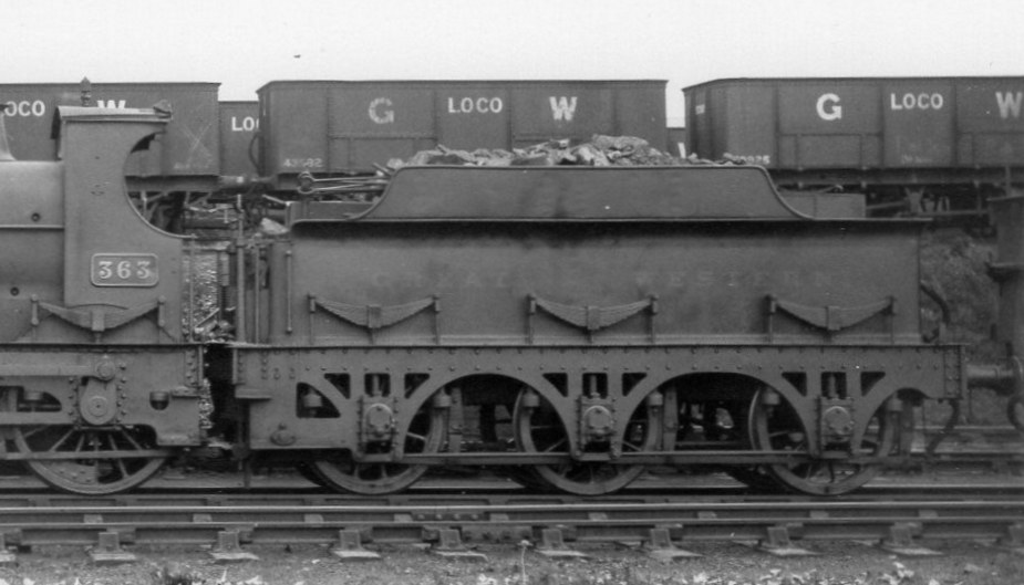 Armstrong tender on 360 class loco number 363 at Tyseley, July 1927