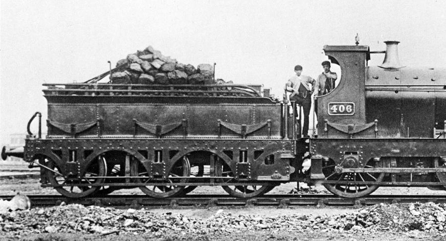 GWR tender behind Armstrong Goods engine 406