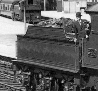 City of Truro tender at Newton Abbot in 1957