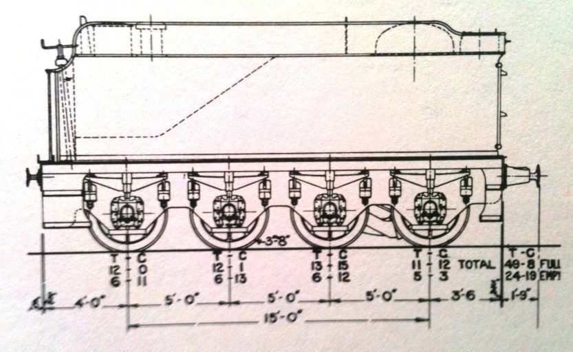 drawing of GWR 8-wheel tender